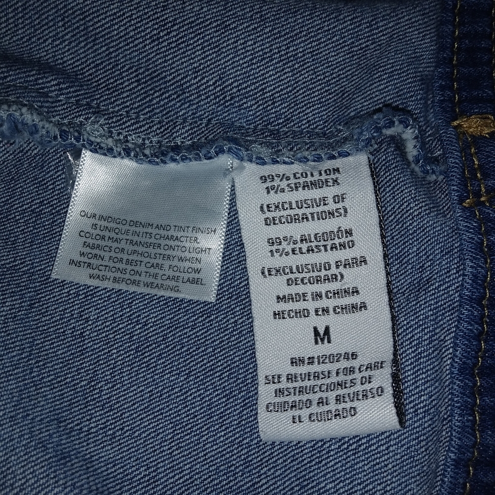 Wallflower Distressed Cropped Blue Denim Vest - Picture 8 of 8